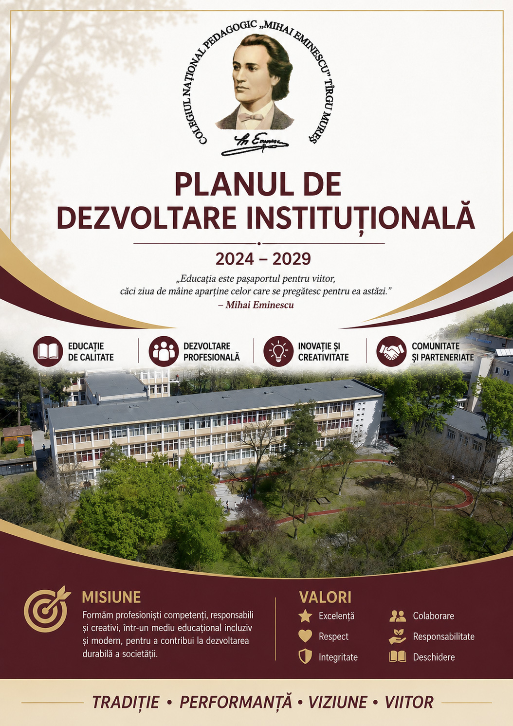 <p>Planul de Dezvoltare Instituțională al Colegiului Național Pedagogic „Mihai Eminescu”</p>